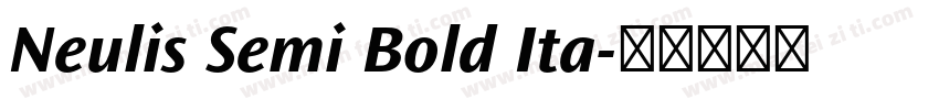Neulis Semi Bold Ita字体转换